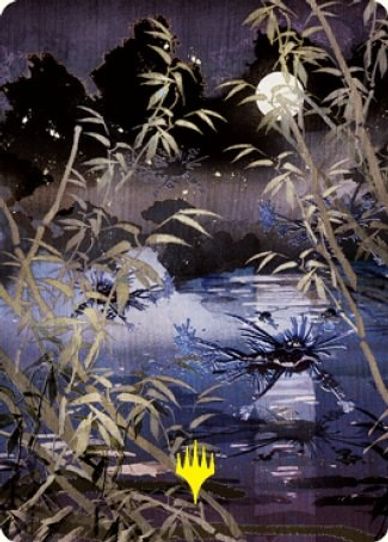 Swamp Art Card (Gold-Stamped Signature) (81) [Art Series: Kamigawa: Neon Dynasty]