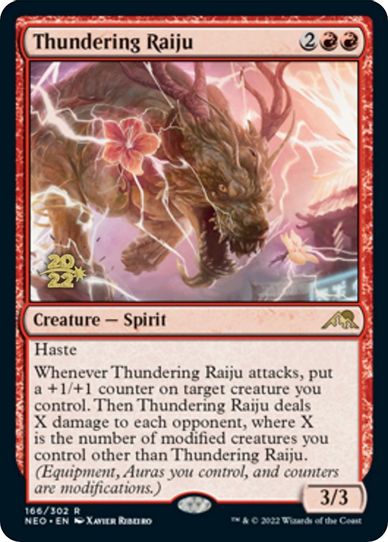 Thundering Raiju (166) [Prerelease Cards]