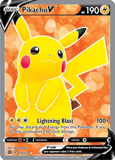 Pikachu V (Full Art) (157/172) [Sword & Shield: Brilliant Stars]