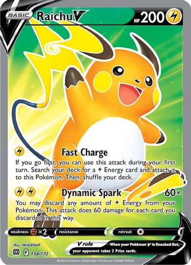 Raichu V (Full Art) (158/172) [Sword & Shield: Brilliant Stars]