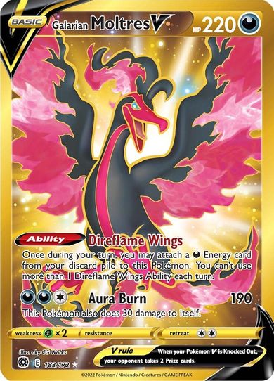 Galarian Moltres V (Secret) (183/172) [Sword & Shield: Brilliant Stars]