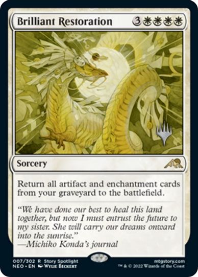 Brilliant Restoration (7) [Promo Pack: Kamigawa: Neon Dynasty]