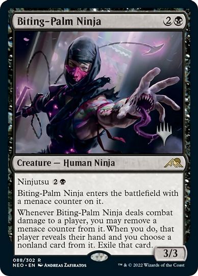 Biting-Palm Ninja (88) [Promo Pack: Kamigawa: Neon Dynasty]
