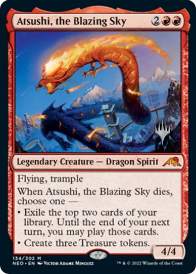 Atsushi, the Blazing Sky (134) [Promo Pack: Kamigawa: Neon Dynasty]