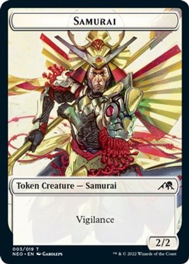 Samurai // Spirit Double-sided Token [Kamigawa: Neon Dynasty]