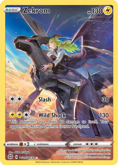 ca7610 Zekrom Lightning SR BW1W 055/053 Pokemon Card TCG Japan –