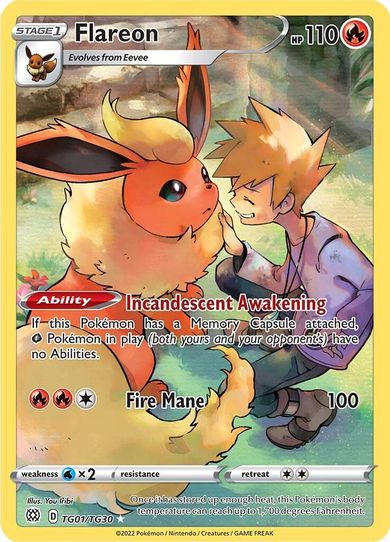 Flareon (TG01/TG30) [SWSH09: Brilliant Stars Trainer Gallery]