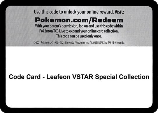 Code Card - Leafeon VSTAR Special Collection [SWSH09: Brilliant Stars]