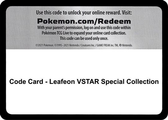 Code Card - Leafeon VSTAR Special Collection [SWSH09: Brilliant Stars]