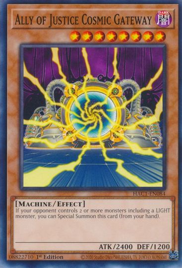 Ally of Justice Cosmic Gateway (HAC1-EN084) [Hidden Arsenal: Chapter 1]
