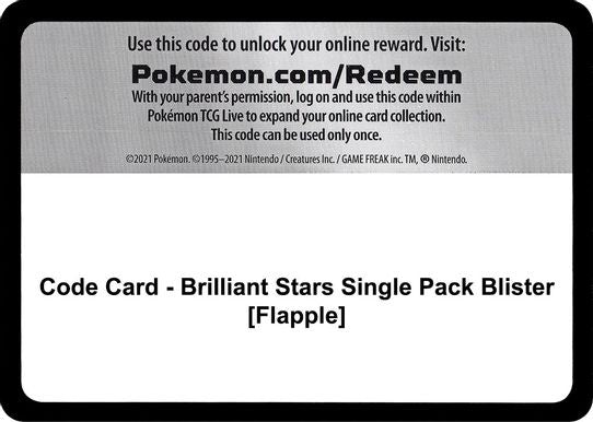 Code Card - Brilliant Stars Single Pack Blister [Flapple] [SWSH09: Brilliant Stars]