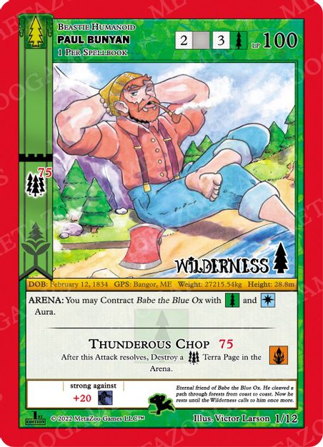 Paul Bunyan (1/12) [Wilderness: First Edition Tribal Theme Decks]