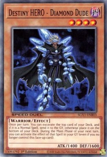 Destiny HERO - Diamond Dude (SGX1-ENB03) [Speed Duel GX: Duel Academy Box]