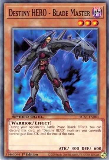 Destiny HERO - Blade Master (SGX1-ENB04) [Speed Duel GX: Duel Academy Box]