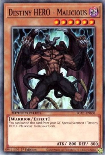 Destiny HERO - Malicious (SGX1-ENB08) [Speed Duel GX: Duel Academy Box]