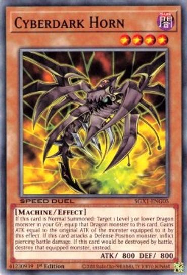 Cyberdark Horn (SGX1-ENG05) [Speed Duel GX: Duel Academy Box]