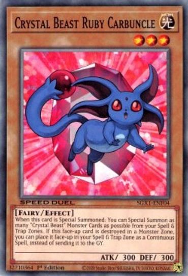 Crystal Beast Ruby Carbuncle (SGX1-ENF04) [Speed Duel GX: Duel Academy Box]