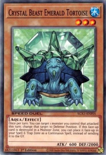 Crystal Beast Emerald Tortoise (SGX1-ENF05) [Speed Duel GX: Duel Academy Box]