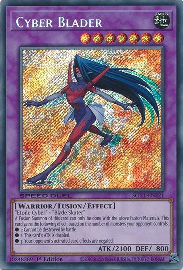 Cyber Blader (Secret Rare) (SGX1-ENE21) [Speed Duel GX: Duel Academy Box]