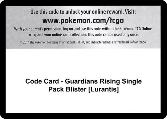 Code Card - Guardians Rising Single Pack Blister [Lurantis] [SM - Guardians Rising]
