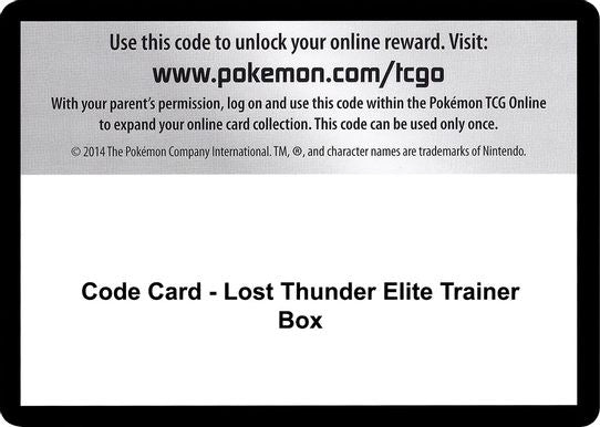 Code Card - Lost Thunder Elite Trainer Box  [Sun & Moon: Lost Thunder]