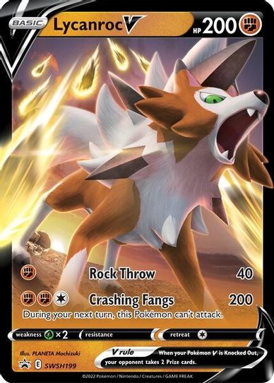Lycanroc V SWSH199 (SWSH199) [SWSH: Sword & Shield Promo Cards]