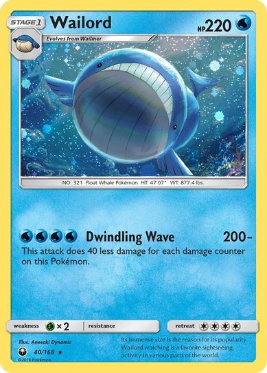 Wailord (Cosmos Holo) (040/168) [Blister Exclusives]