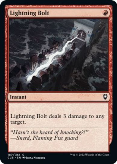 Lightning Bolt (187) [Commander Legends: Battle for Baldur's Gate]