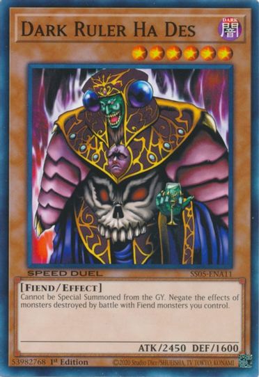 Dark Ruler Ha Des (STP3-EN001) [Speed Duel: Tournament Pack 3]
