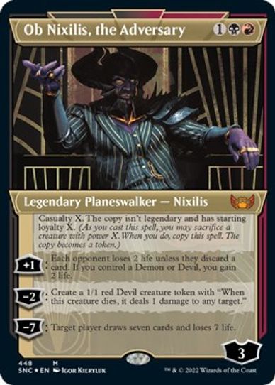 Ob Nixilis, the Adversary (Showcase) (Foil Etched) (448) [Streets of New Capenna]