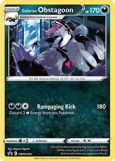Galarian Obstagoon SWSH193 (SWSH193) [SWSH: Sword & Shield Promo Cards]