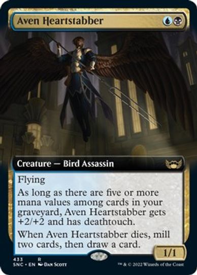 Aven Heartstabber (Extended Art) (433) [Streets of New Capenna]