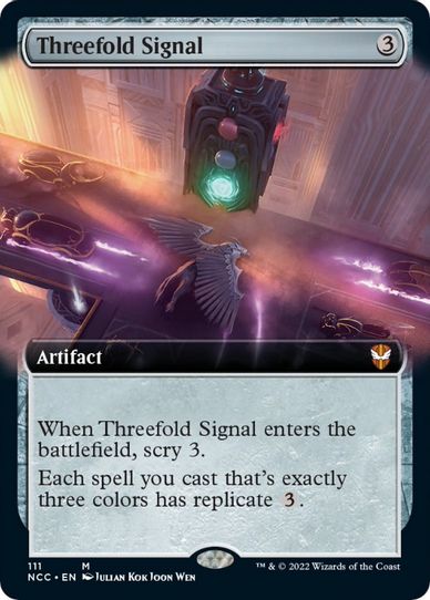 Threefold Signal (Extended Art) (111) [Commander: Streets of New Capenna]