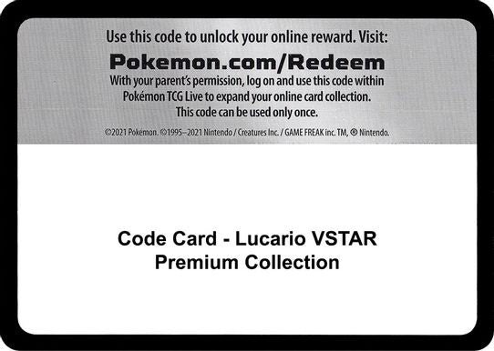 Code Card - Lucario VSTAR Premium Collection [Miscellaneous Cards & Products]