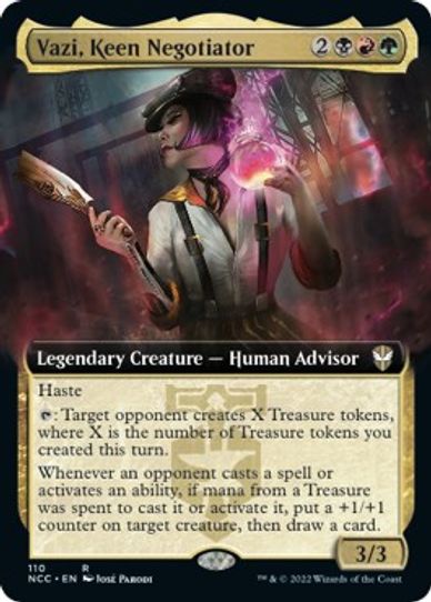 Vazi, Keen Negotiator (Extended Art) (110) [Commander: Streets of New Capenna]