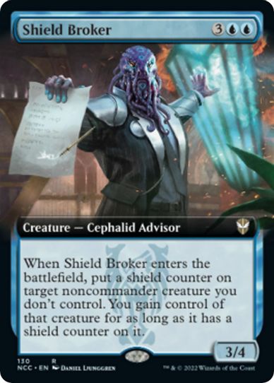 Shield Broker (Extended Art) (130) [Commander: Streets of New Capenna]