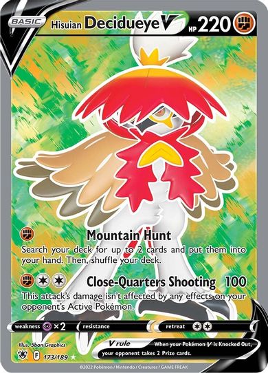 Hisuian Decidueye V (Full Art) (173/189) [Sword & Shield: Astral Radiance]