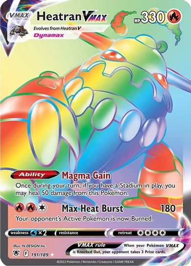 Heatran VMAX (Secret) (191/189) [Sword & Shield: Astral Radiance]