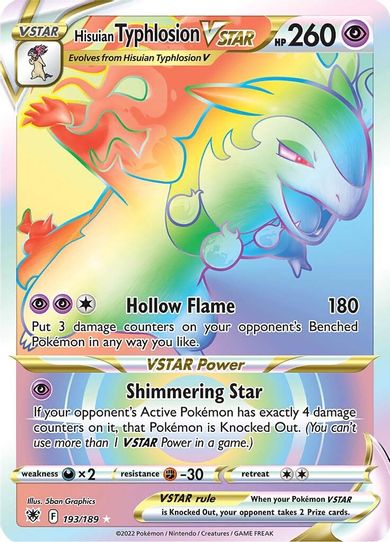 Hisuian Typhlosion VSTAR (Secret) (193/189) [Sword & Shield: Astral Radiance]