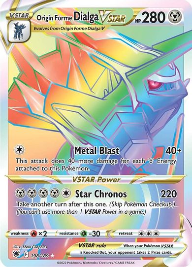 Origin Forme Dialga VSTAR (Secret) (198/189) [Sword & Shield: Astral Radiance]