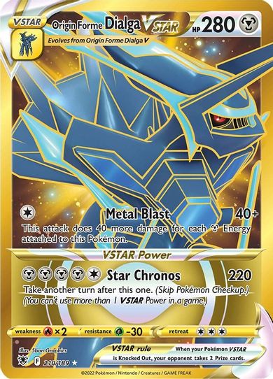 Origin Forme Dialga VSTAR (Secret) (210) (210/189) [Sword & Shield: Astral Radiance]