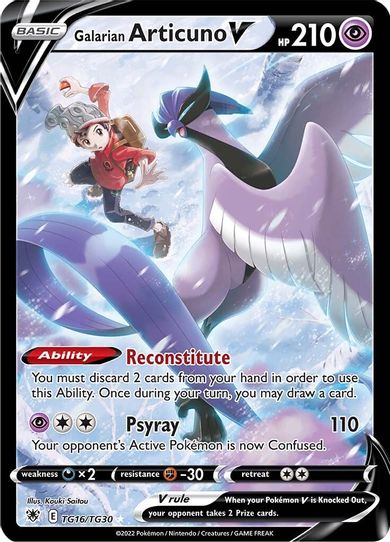 Galarian Articuno V (TG16/TG30) [SWSH10: Astral Radiance Trainer Gallery]