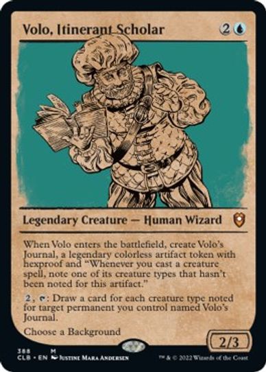 Volo, Itinerant Scholar (Showcase) (388) [Commander Legends: Battle for Baldur's Gate]