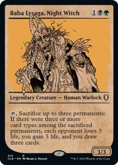 Baba Lysaga, Night Witch (Showcase) (414) [Commander Legends: Battle for Baldur's Gate]