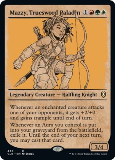 Mazzy, Truesword Paladin (Showcase) (430) [Commander Legends: Battle for Baldur's Gate]