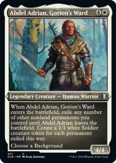 Abdel Adrian, Gorion's Ward (Foil Etched) (471) [Commander Legends: Battle for Baldur's Gate]