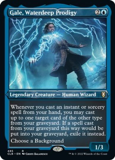 Gale, Waterdeep Prodigy (Foil Etched) (485) [Commander Legends: Battle for Baldur's Gate]
