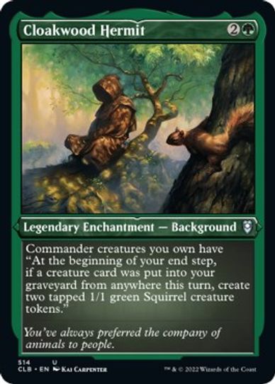 Cloakwood Hermit (Foil Etched) (514) [Commander Legends: Battle for Baldur's Gate]