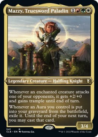 Mazzy, Truesword Paladin (Foil Etched) (541) [Commander Legends: Battle for Baldur's Gate]
