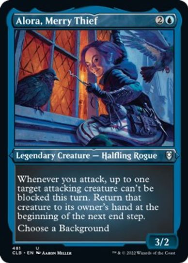 Alora, Merry Thief (Foil Etched) (481) [Commander Legends: Battle for Baldur's Gate]